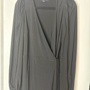 La femme en noir Micheline Pitt vixen black wrap dress size medium never worn